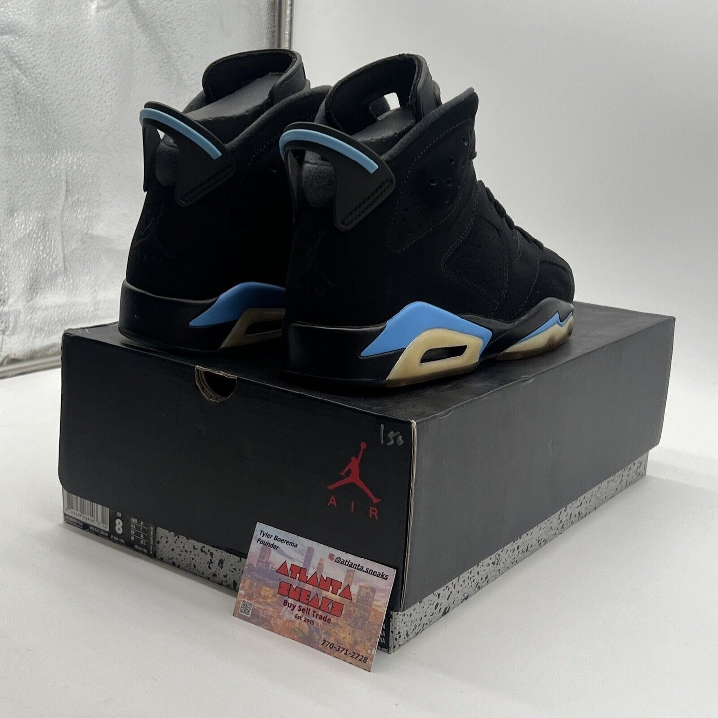 Size 8 - Air Jordan 6 Retro UNC (384664-006)