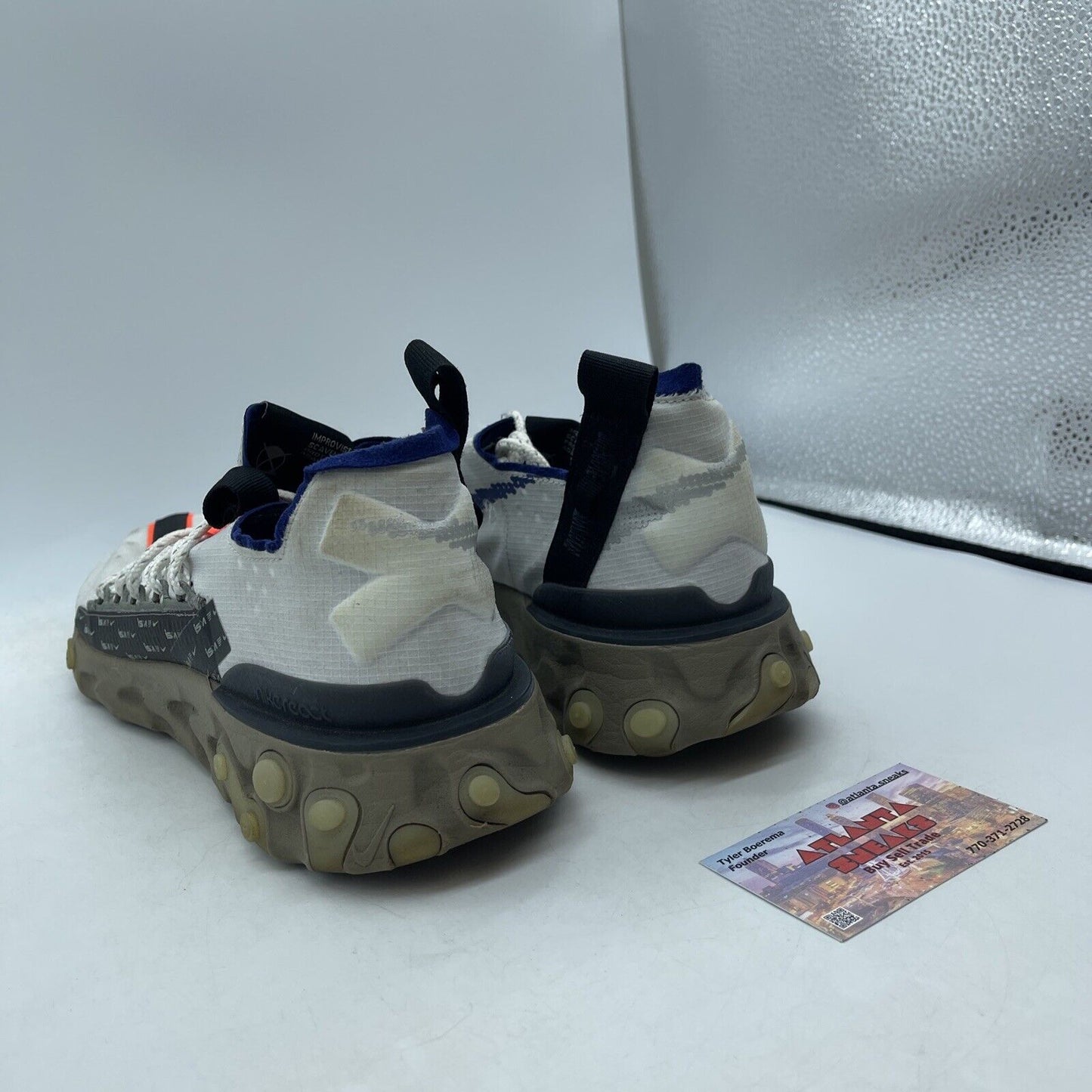 Size 11 - Nike React WR ISPA Summit White Orange Blue Black Suede (AR8555-100)
