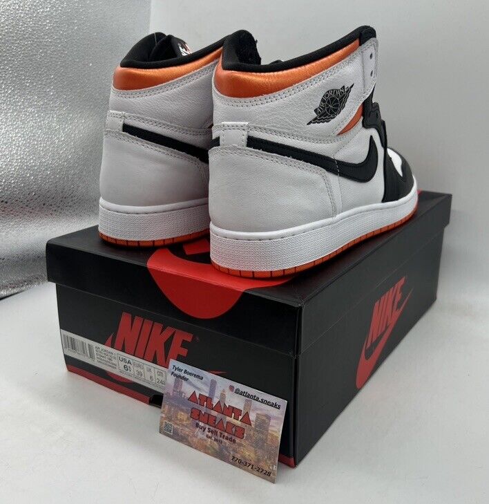 Size 6.5 - Jordan 1 Retro High Electro Orange White Black Orange Brand New DS