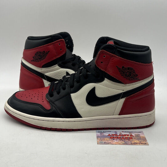 Size 12 - Jordan 1 Retro OG High Bred Toe Black White Red Leather (555088-610)