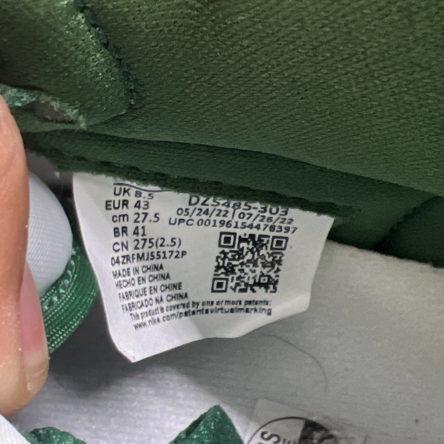 Size 9.5 - Air Jordan 1 Retro OG High Gorge Green (DZ5485-303)