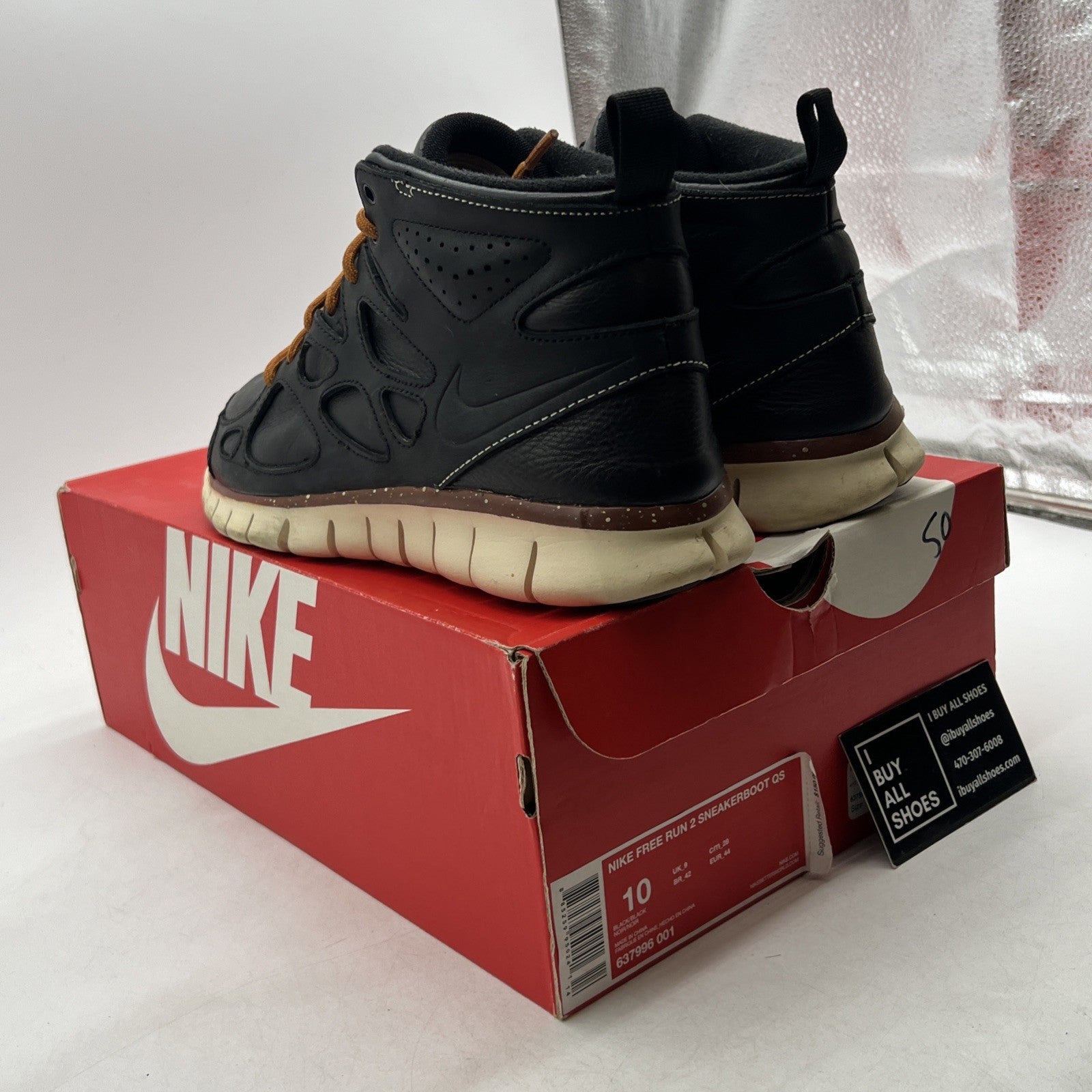 Size 10 - Nike Free Run 2 Sneakerboot QS (637996-001)