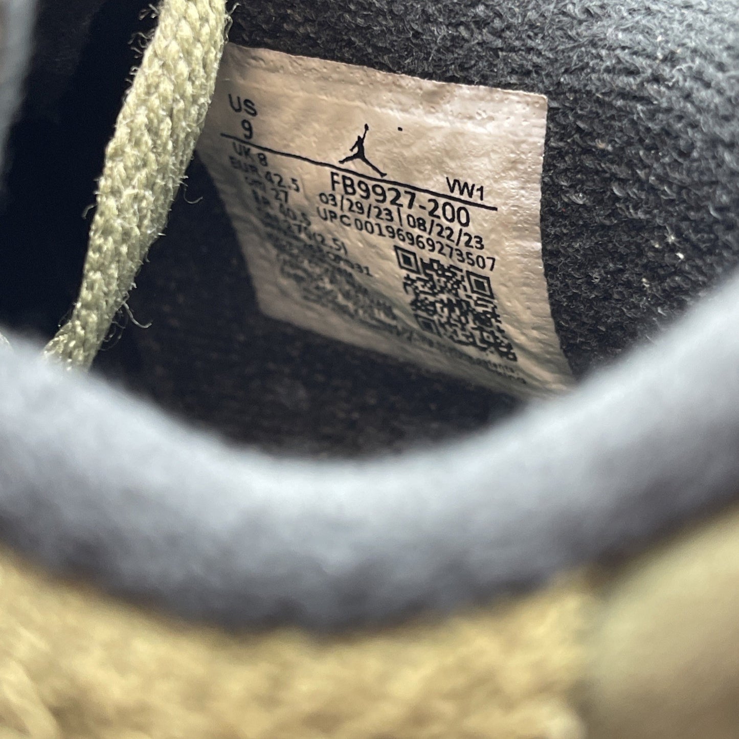 Size 9 - Jordan 4 SE Retro Low Craft Olive Green Black Suede (FB9927-200)