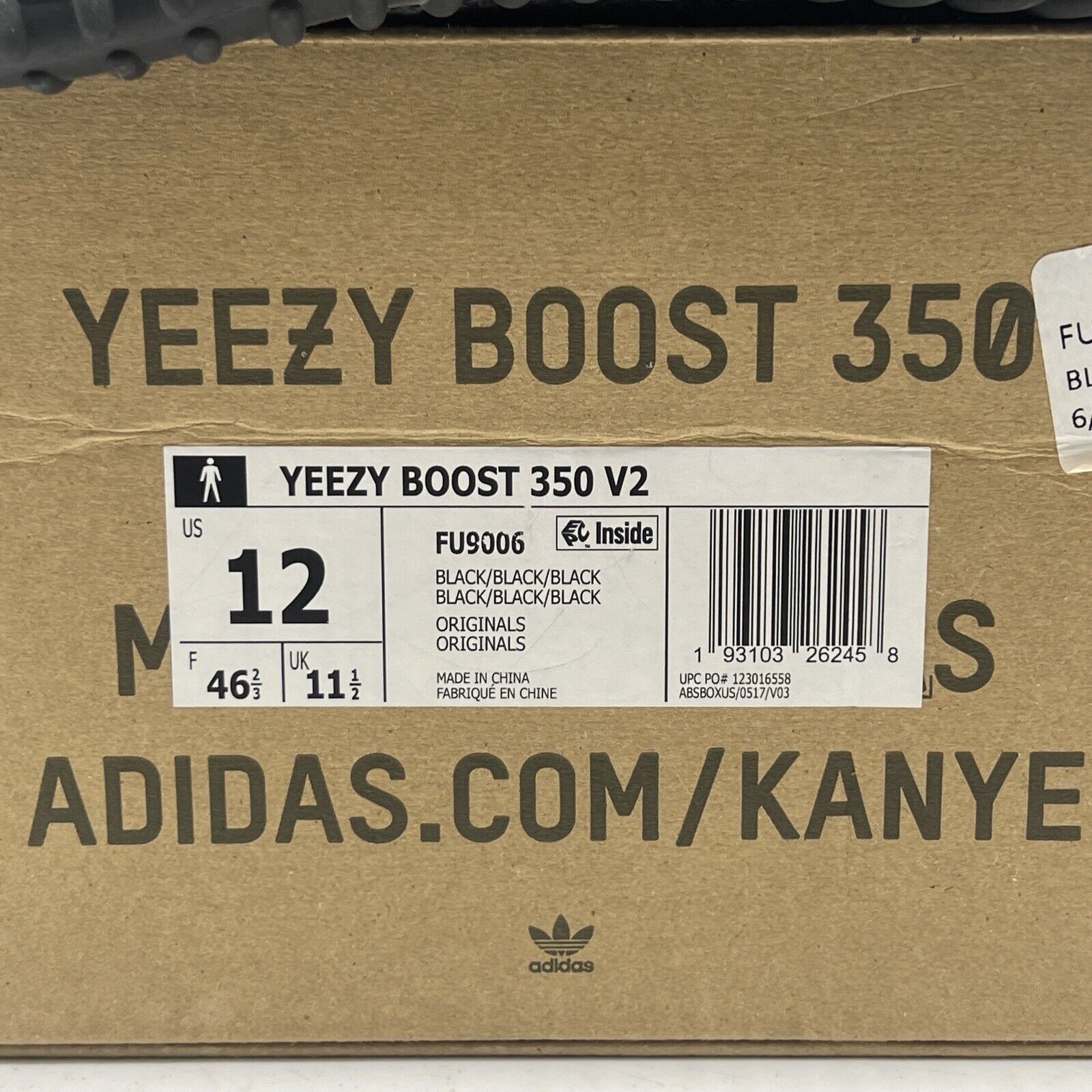 Size 12 - adidas Yeezy Boost 350 V2 Low Black Non-Reflective