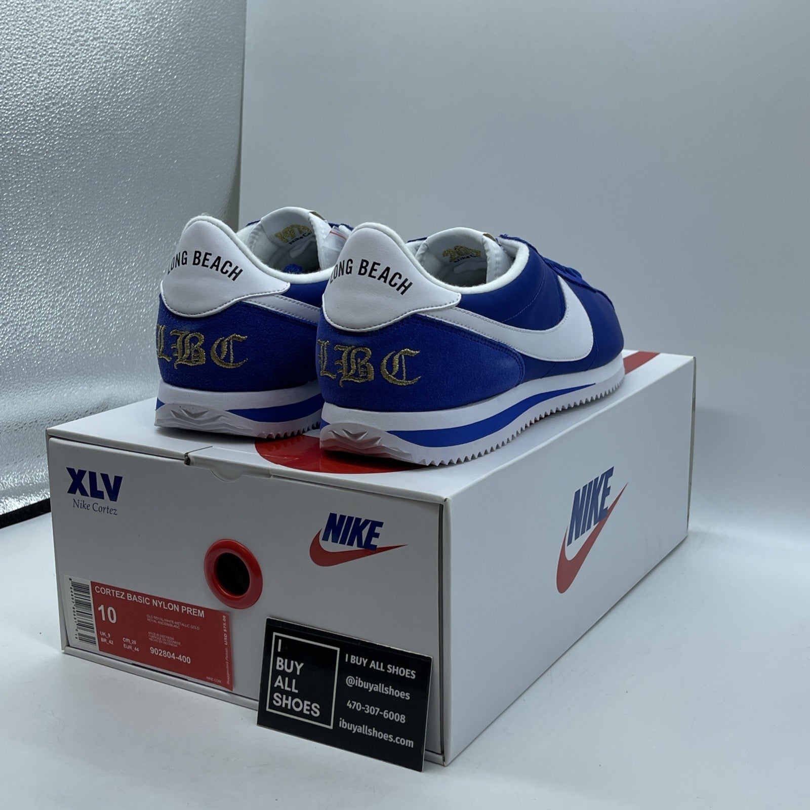 Size 10 - Nike Cortez Basic Nylon Long Beach Blue White Suede (902804-400)