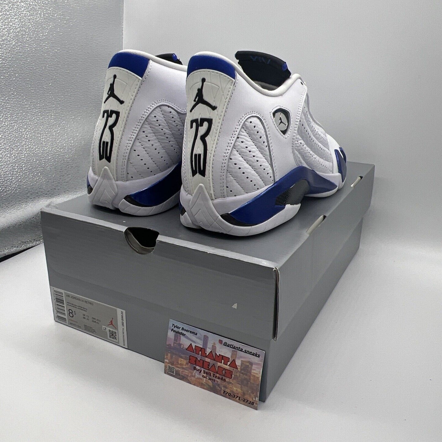 Size 8.5 - Air Jordan 14 Retro Hyper Royal Brand New Og All Blue White DS