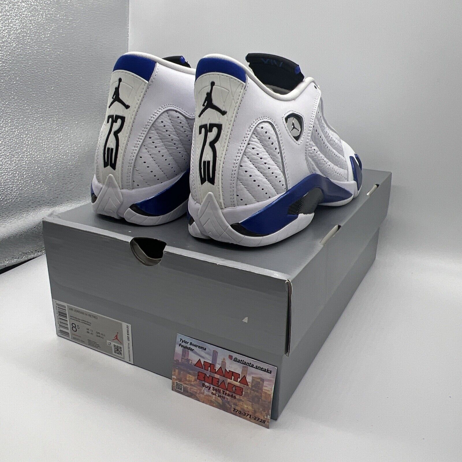 Size 8.5 - Air Jordan 14 Retro Hyper Royal Brand New Og All Blue White DS