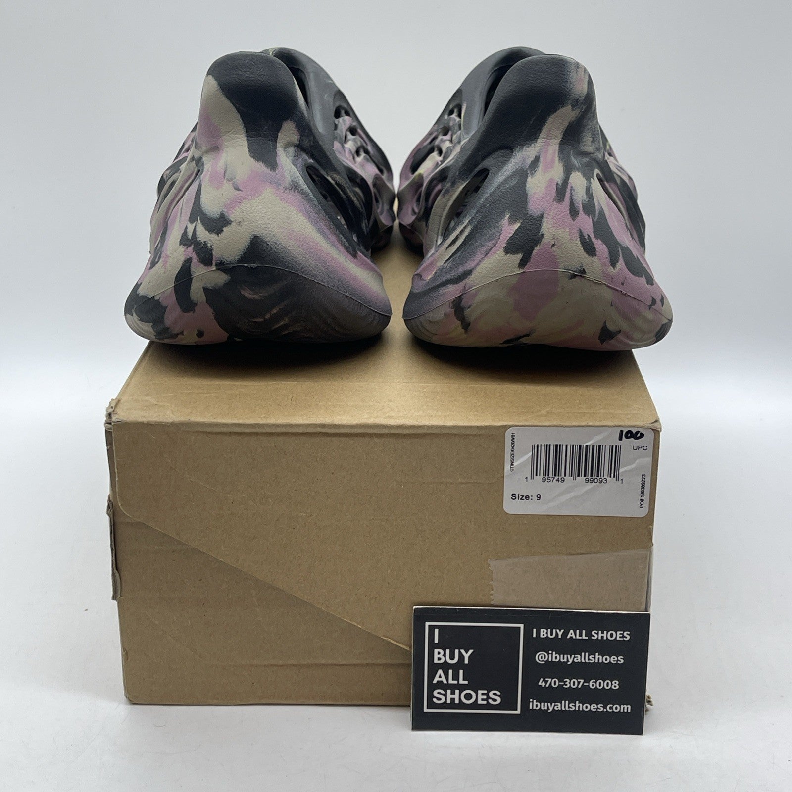 Size 9 - Adidas Yeezy Foam Runner MX Carbon Black Purple Rubber (IG9562)