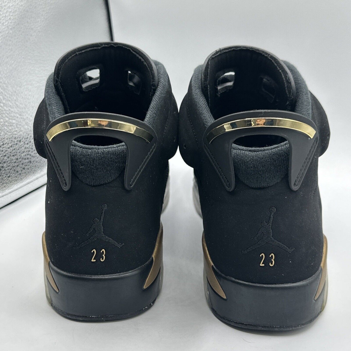 Size 13 - Jordan 6 Retro Defining Moments 2020 Black Suede N Nubuck Gold Accen