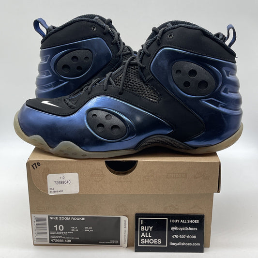 Size 10 - Nike Zoom Rookie Binary Blue Black Leather Suede (472688-400)