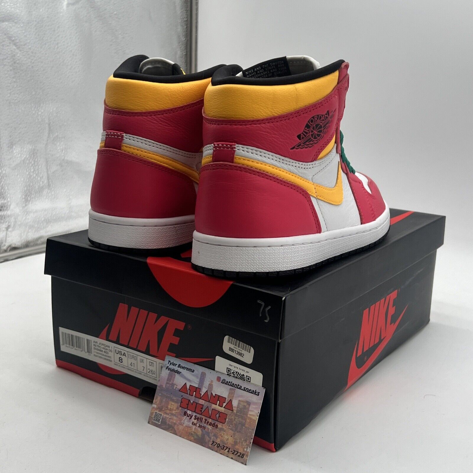 Size 8 - Air Jordan 1 Retro High OG Light Fusion Red 2021 (555088-603)