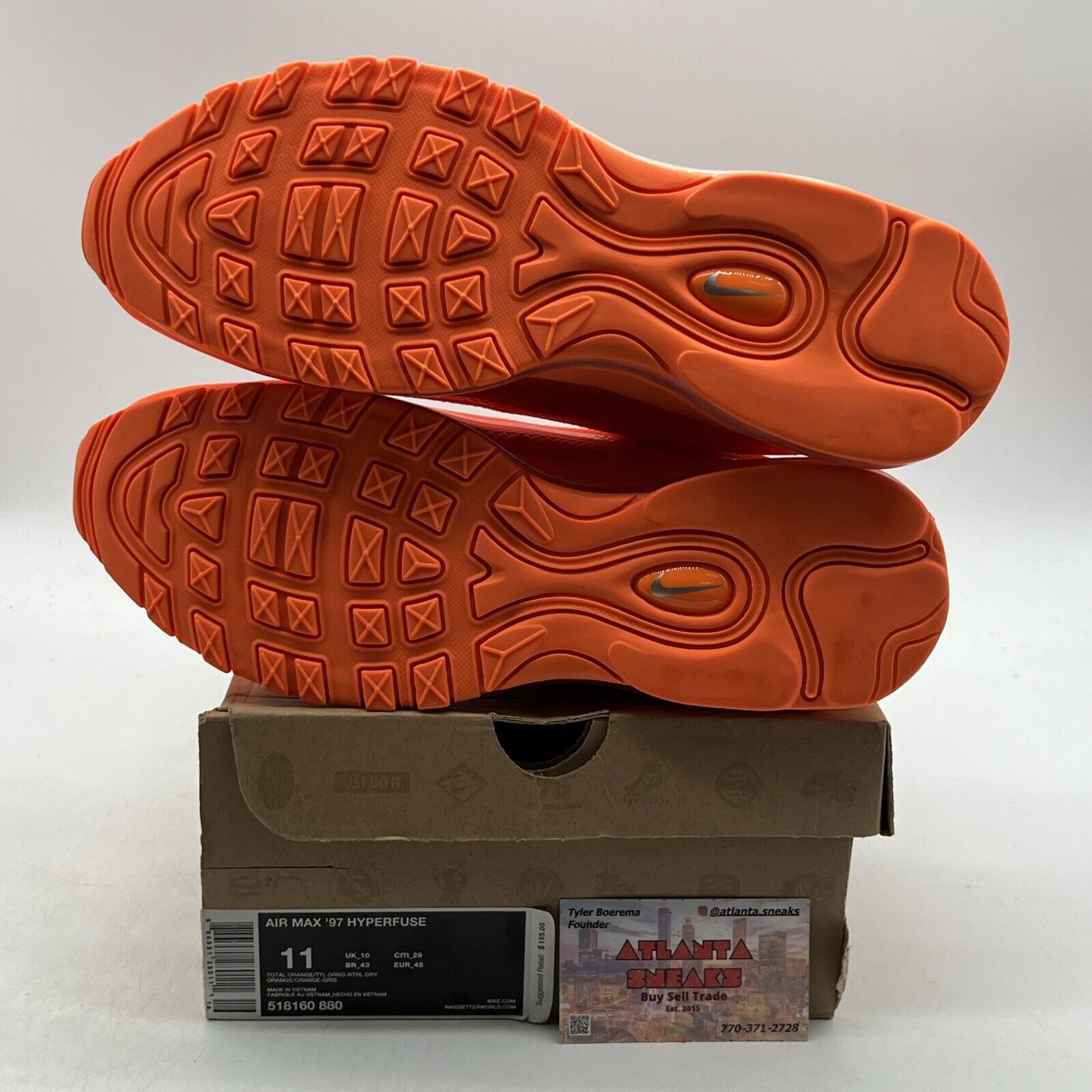 Size 11 - Nike Air Max 97 Hyperfuse Total Orange (518160-880)