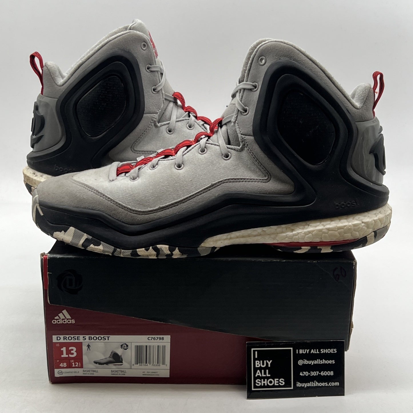 Size 13 - Adidas D Rose 5 Boost Light Onix (C76798)