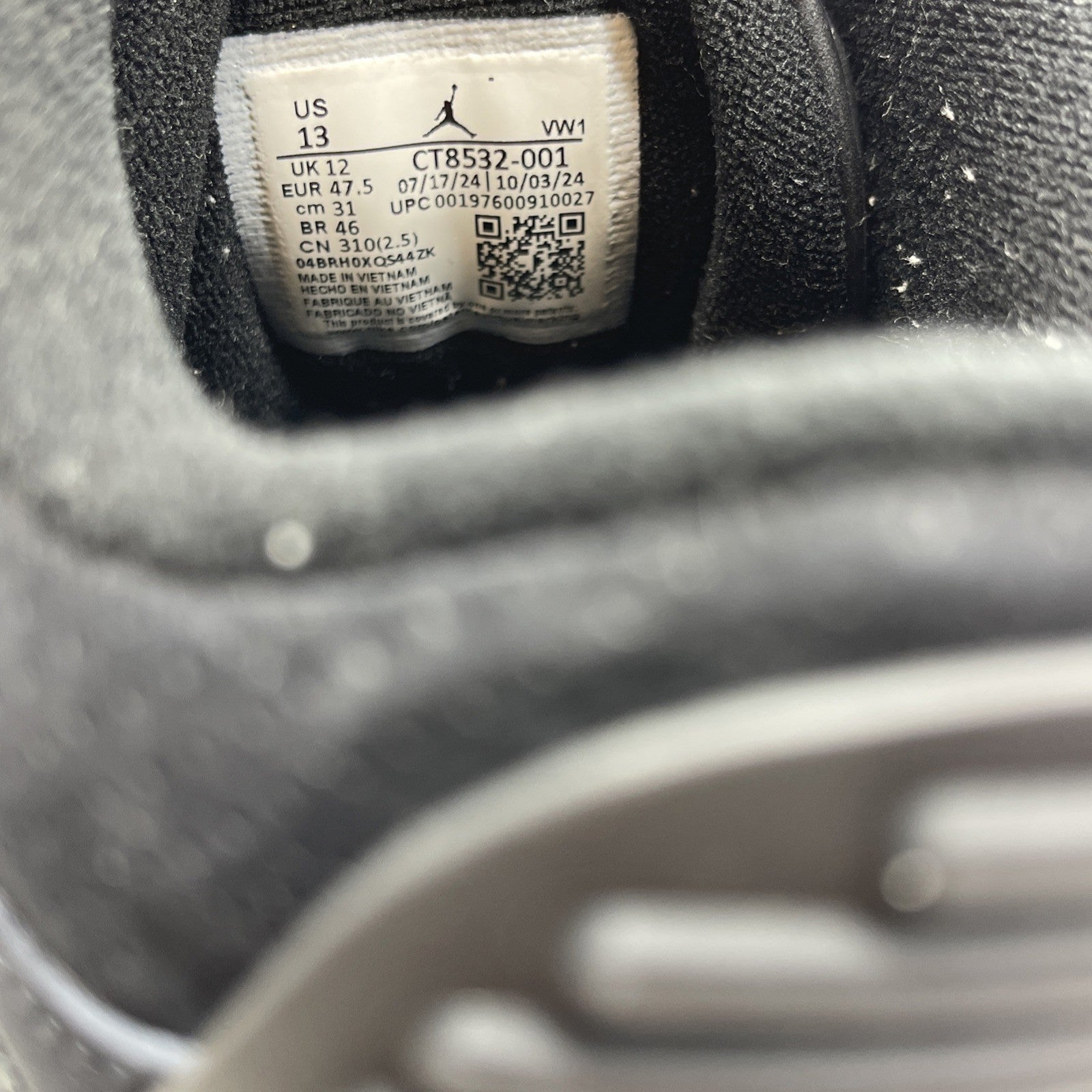 Size 13 - Air Jordan 3 Retro 2025 Black Cat Suede Leather (CT8532-001)