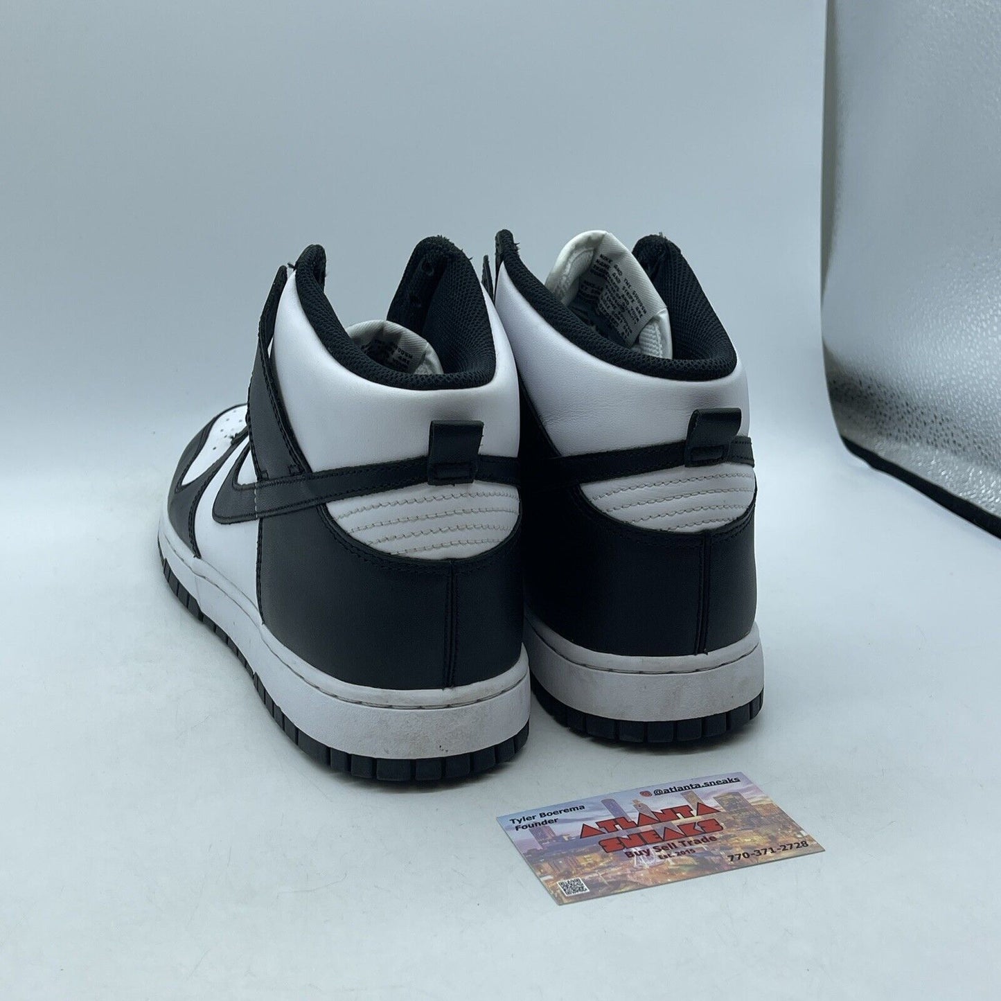 Size 12 - Nike Dunk High Black White Leather (DD1399-105)