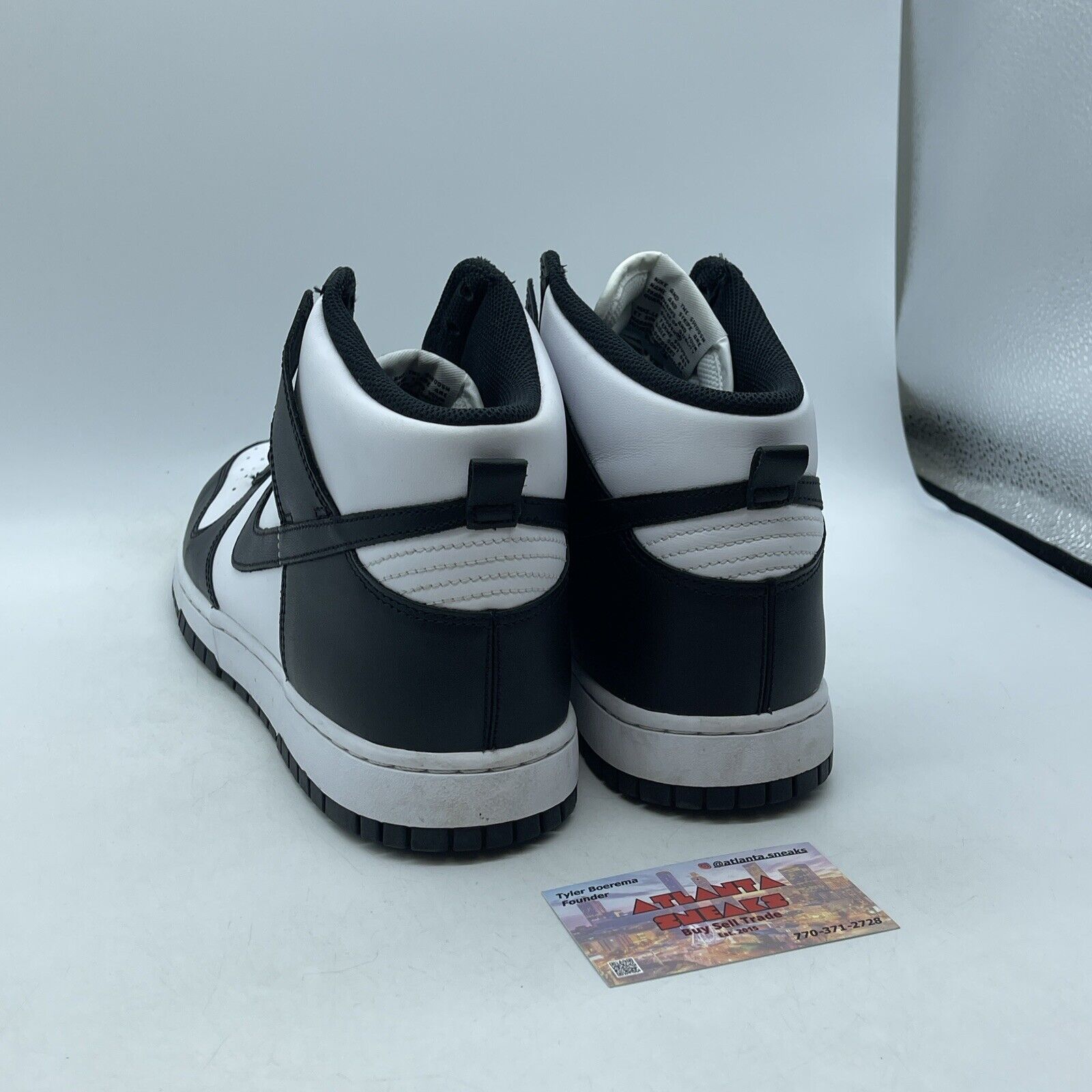Size 12 - Nike Dunk High Black White Leather (DD1399-105)