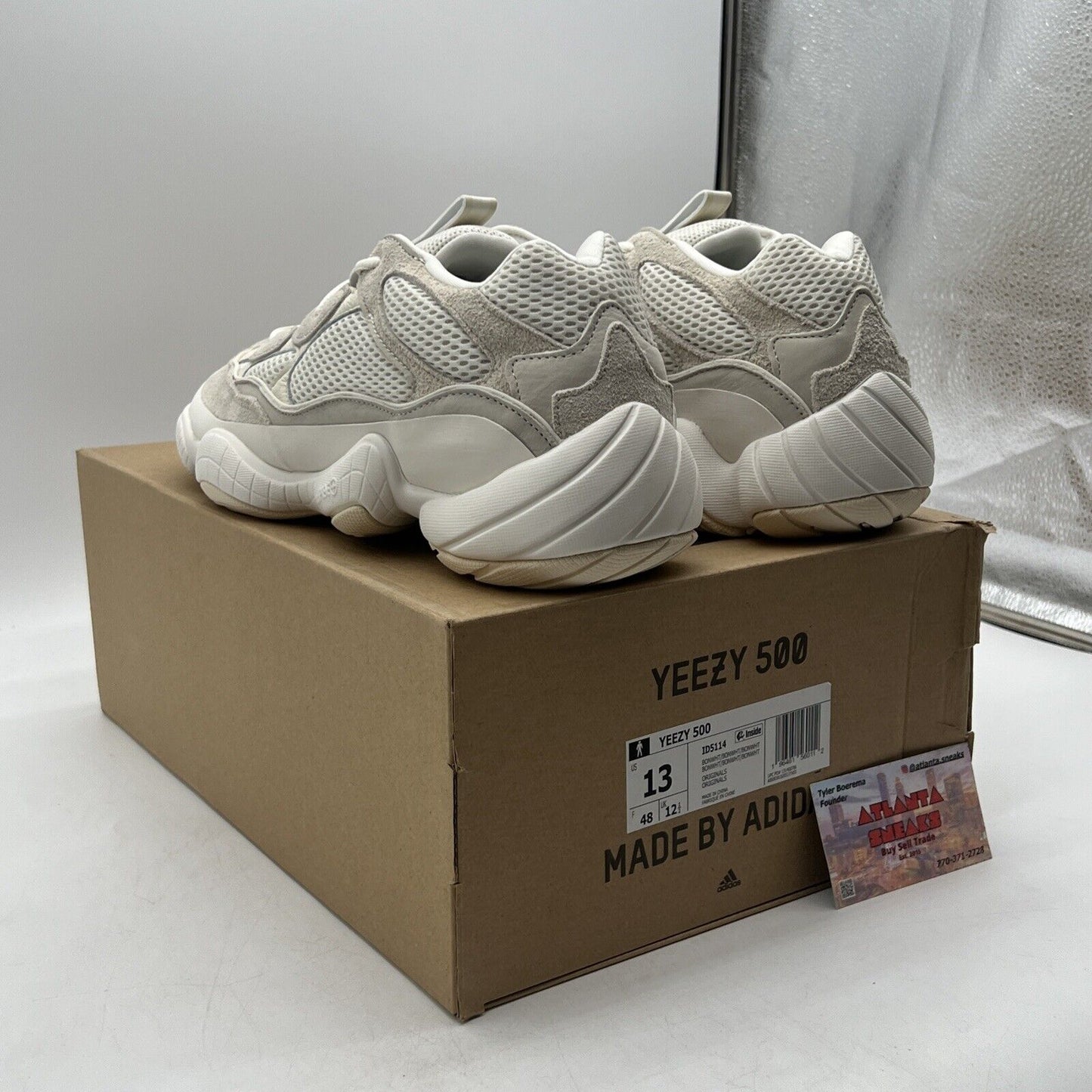 Size 13 - adidas Yeezy 500 2023 Bone White Suede (ID5114)