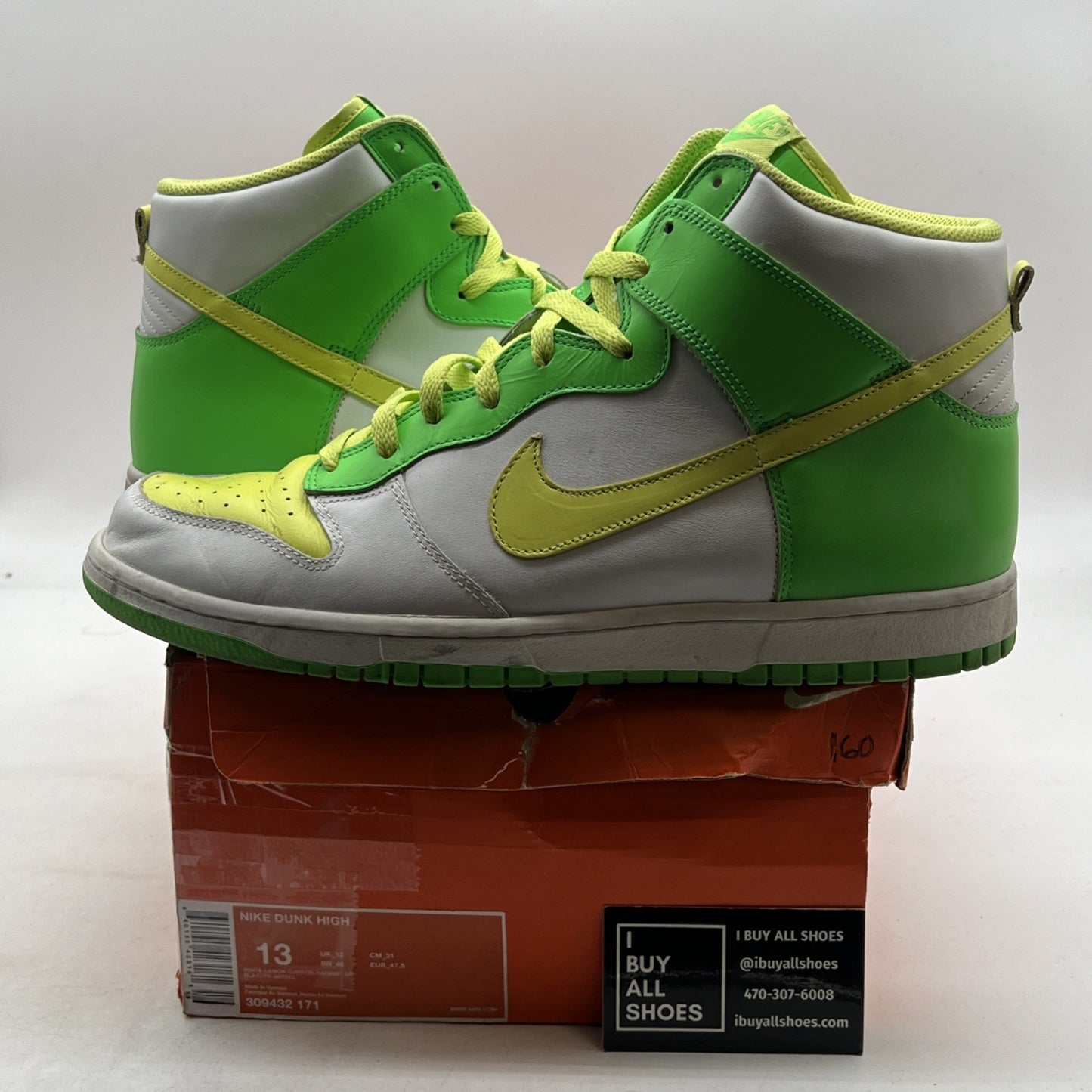 Size 13 - Nike Dunk Premium High White (309432-171)