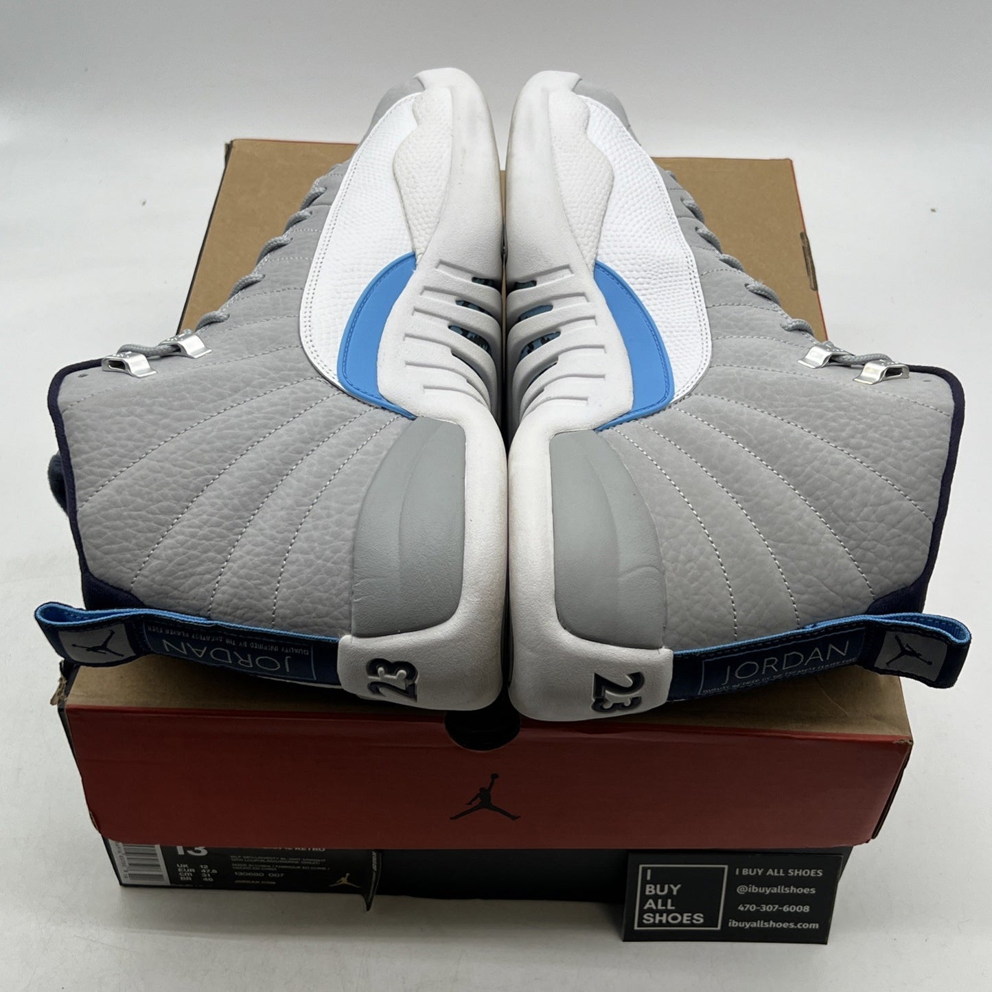 Size 13 - Air Jordan 12 Retro Grey University Blue (130690-007)