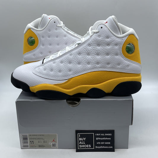 Size 11 - Air Jordan 13 Del Sol 2022 Yellow White Suede Leather (414571-167)