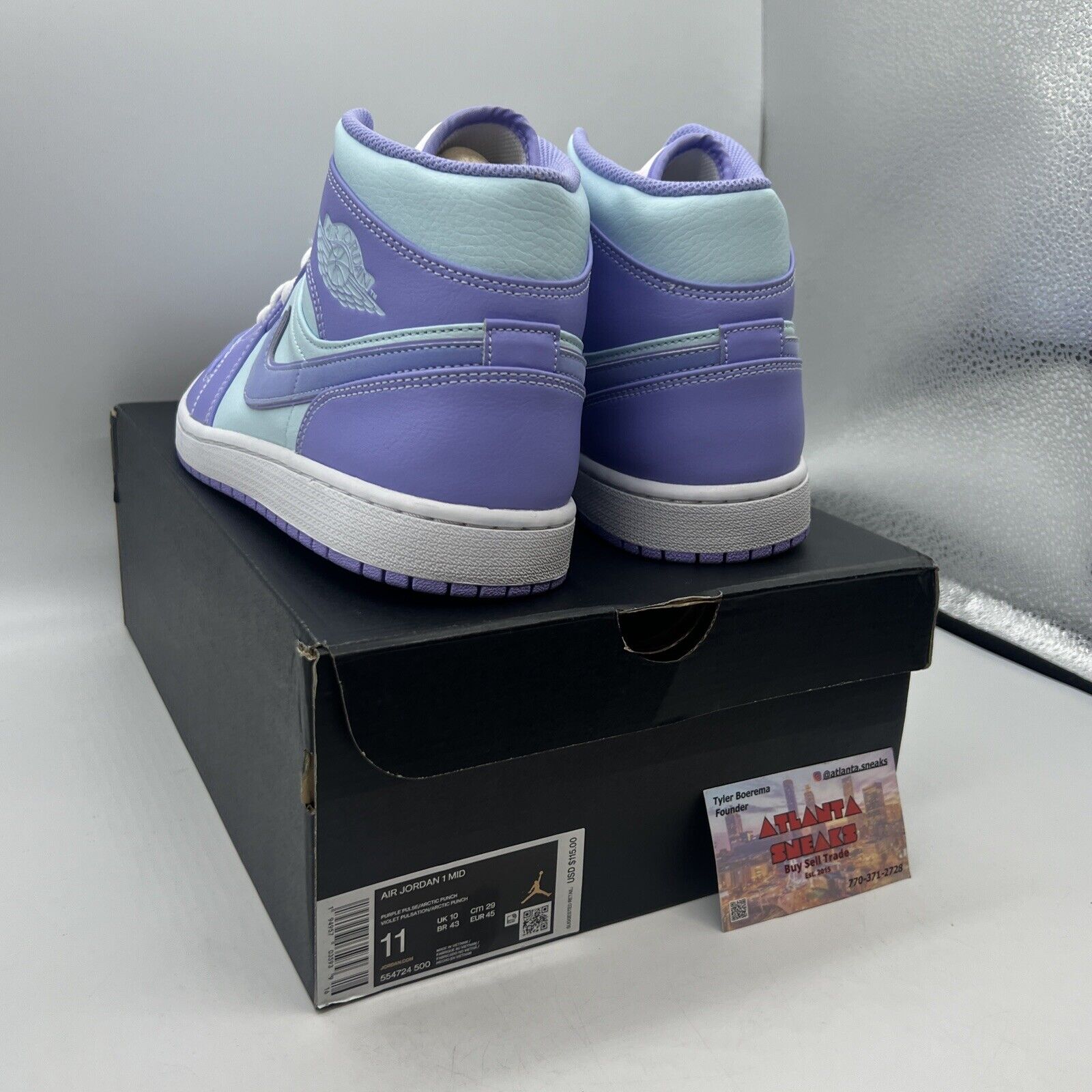 Size 11 - Jordan 1 Mid Purple Brand New Og All