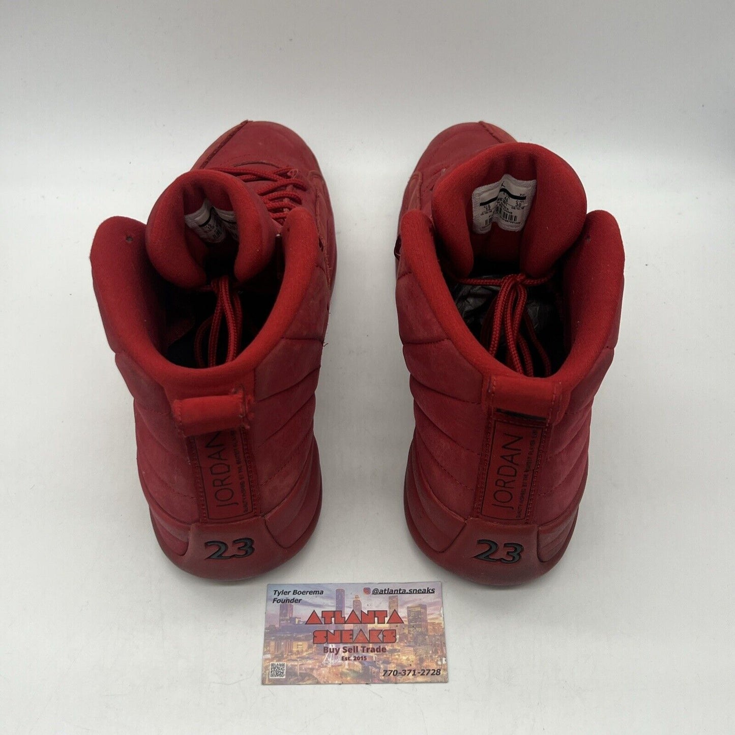 Size 12 - Air Jordan 12 Retro Gym Red Black White Leather Suede Used