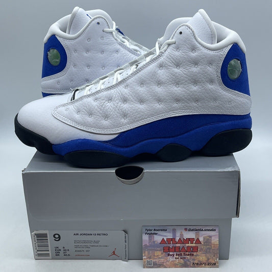 Size 9 - Air Jordan 13 Retro Hyper Royal White Blue Suede Leather (414571-117)