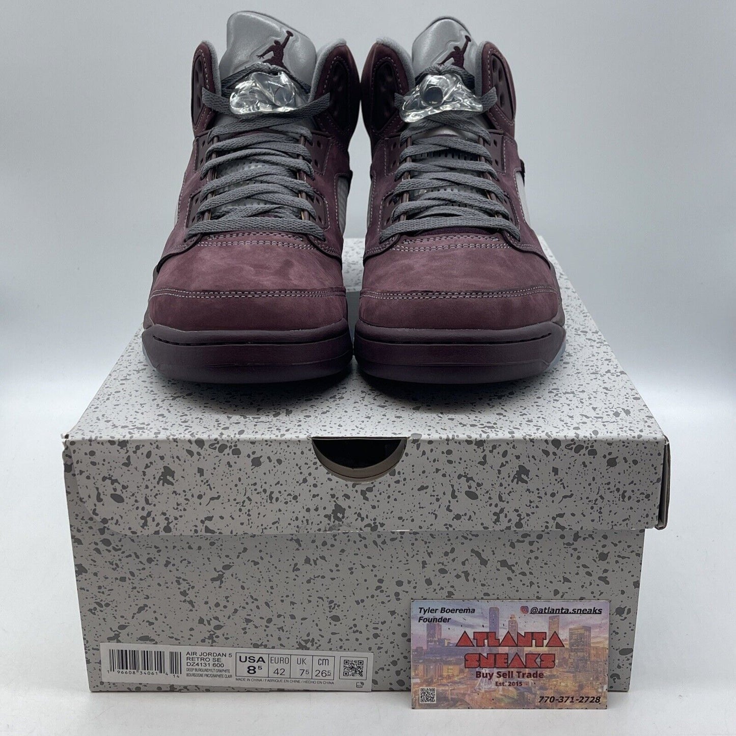 Size 8.5 - Air Jordan 5 Retro SE 2023 Burgundy Silver Suede (DZ4131-600)