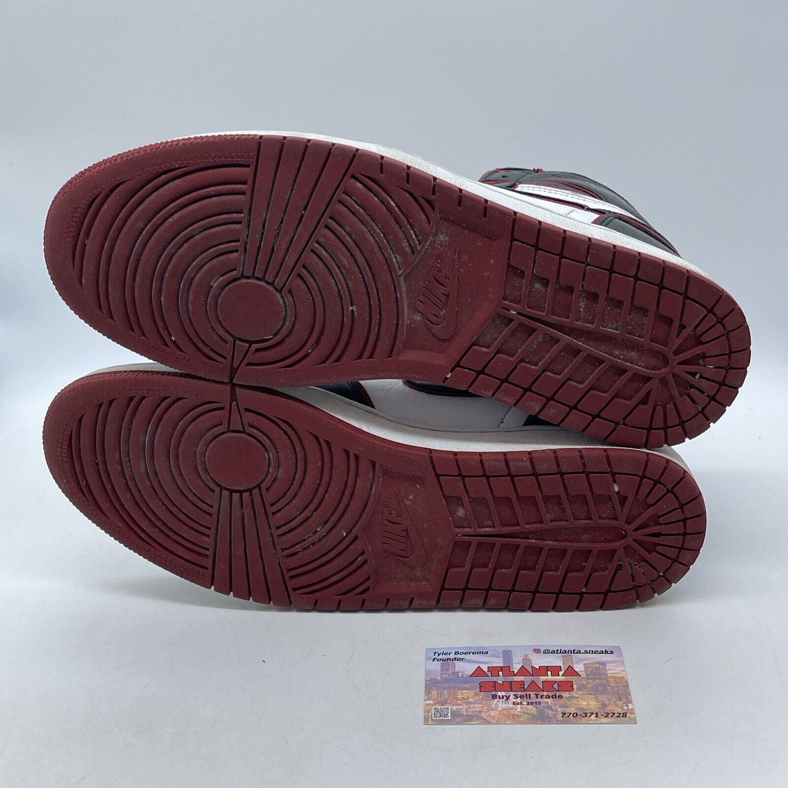 Size 12 - Jordan 1 Retro High OG Bloodline Red Black White Leather (555088-062)
