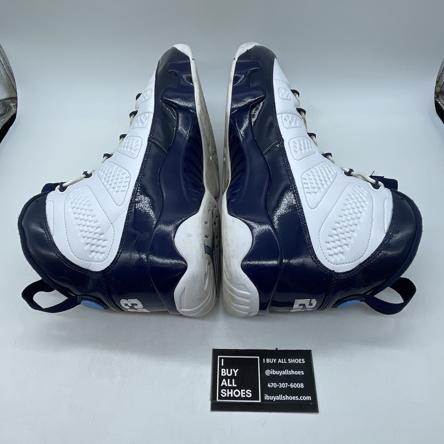 Size 13 - Air Jordan 9 Retro UNC White Blue Leather (302370-145)
