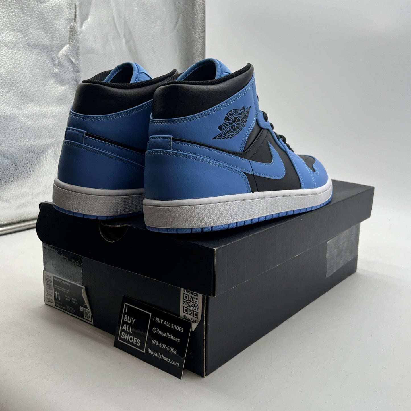 Size 11 - Air Jordan 1 Mid University Blue Black (DQ8426-401)