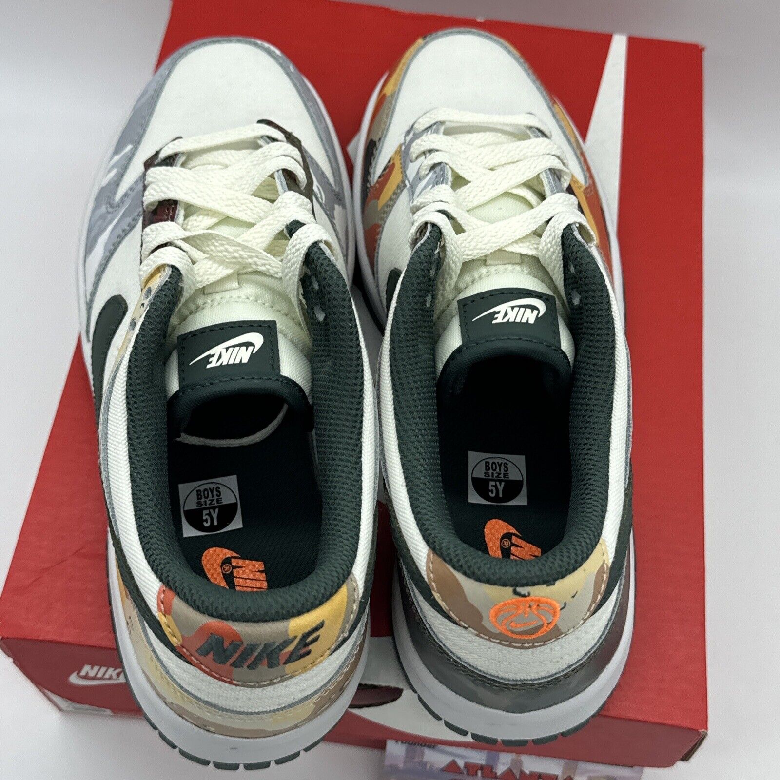 Nike Dunk Low SE Sail Multi Camo MENS DH0957-100 AND GS DB1909-100 Size 5Y New