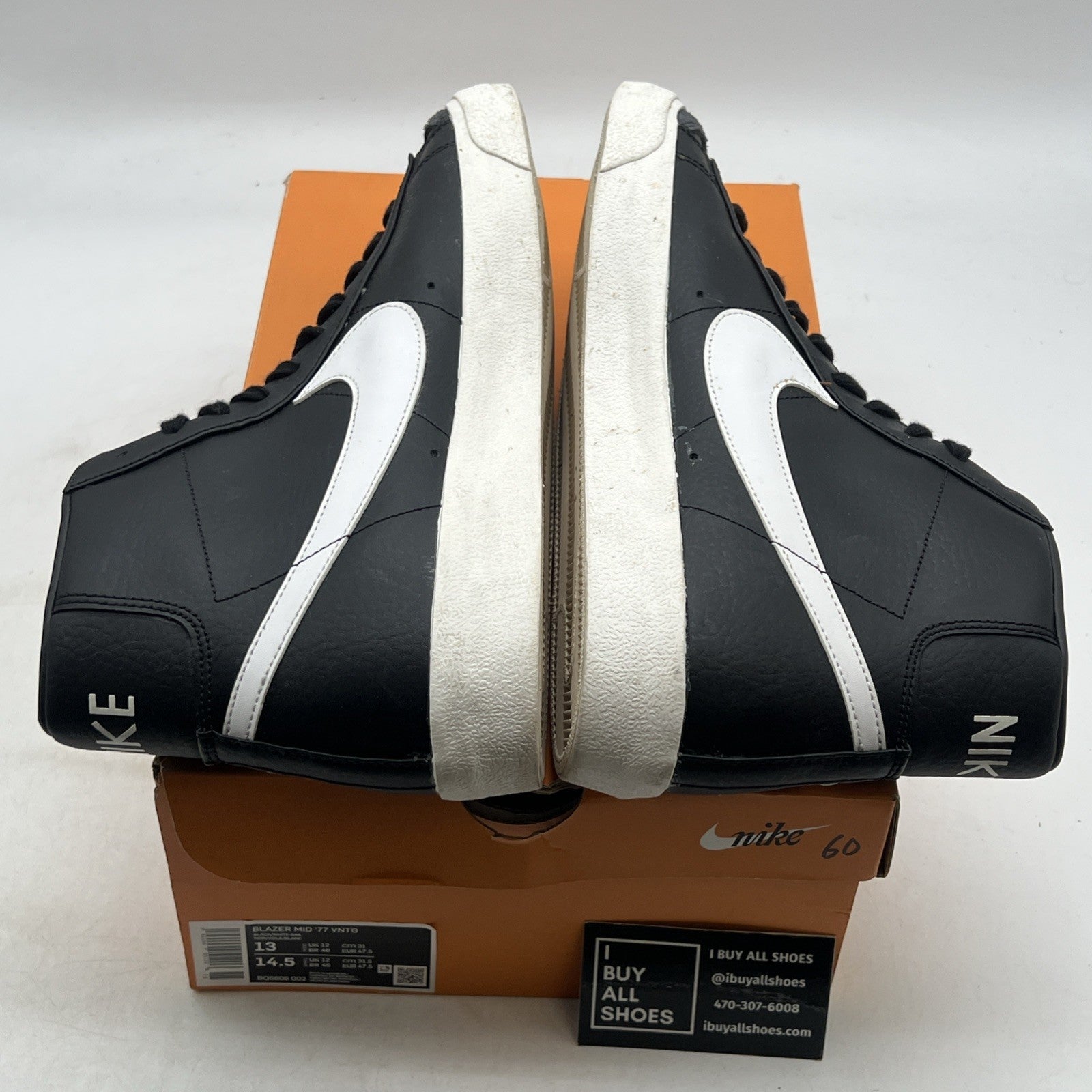 Size 13 - Nike Blazer '77 Vintage Mid Black Sail (BQ8606-002)