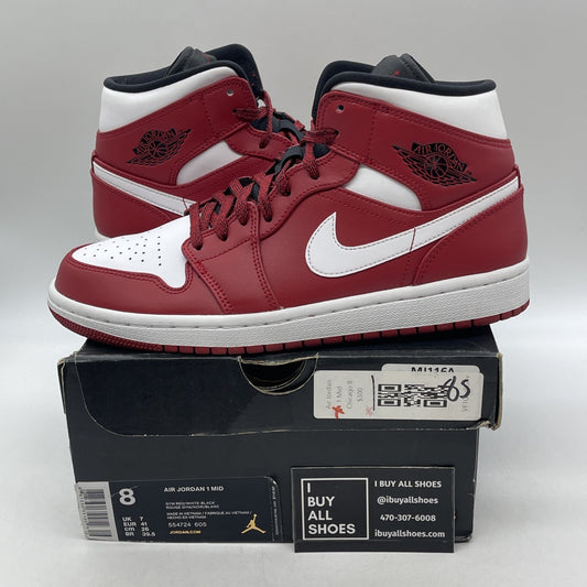 Size 8 - Air Jordan 1 Mid Gym Red (554724-605)