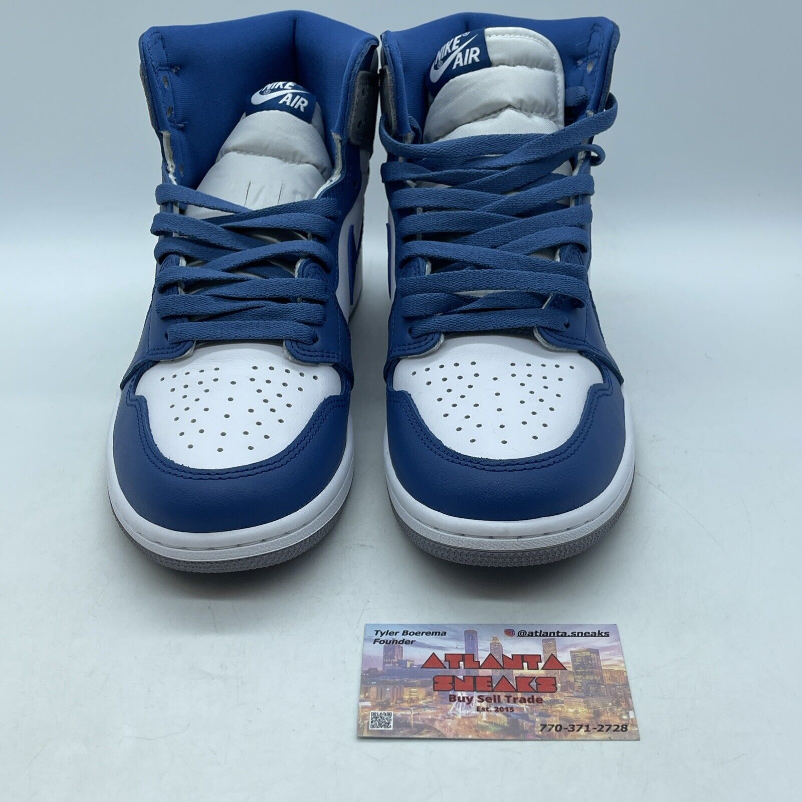 Size 8.5 - Jordan 1 Retro OG High True Blue White Grey Suede (DZ5485-410)