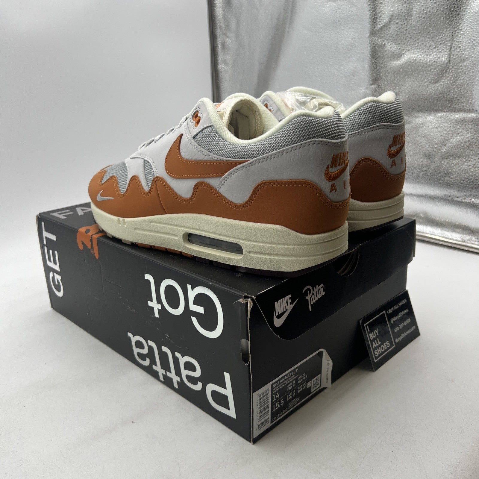 Size 14 - Nike Air Max 1 Patta Waves Monarch (DH1348-001)