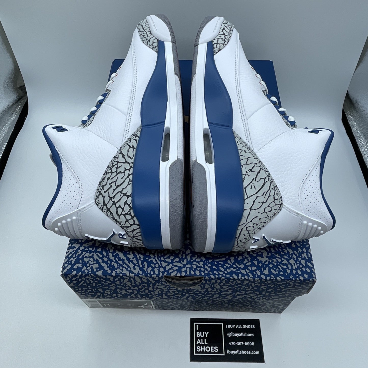 Size 11 - Jordan 3 Retro Mid Washington Wizards Blue Grey Suede (CT8532-148)