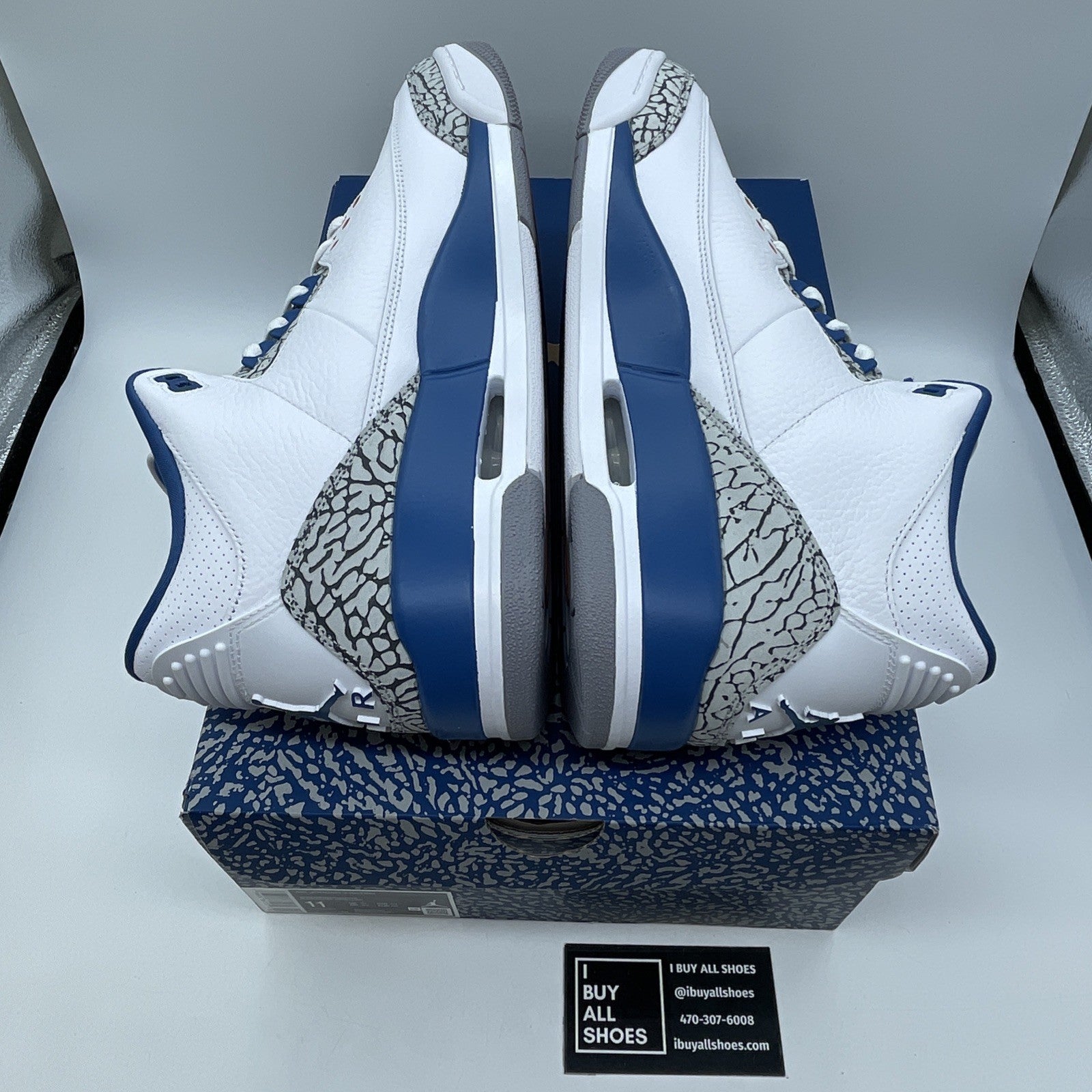 Size 11 - Jordan 3 Retro Mid Washington Wizards Blue Grey Suede (CT8532-148)