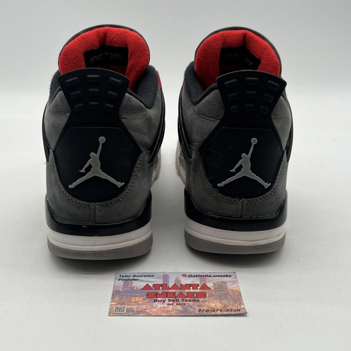 Size 9.5 - Jordan 4 Retro Mid Infrared Grey Black White Suede (DH6927-061)