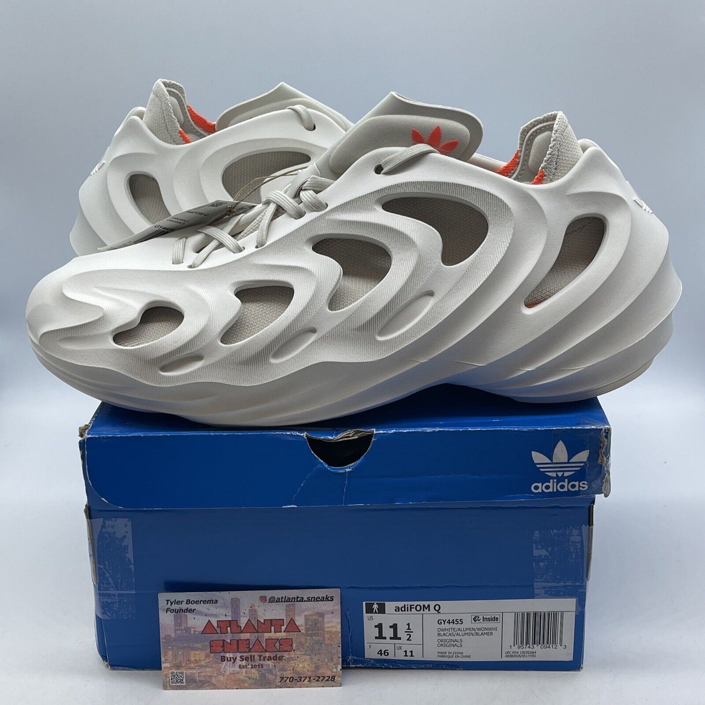 Size 11.5 - Adidas AdiFOM Q Off White Brown Orange Suede Rubber (GY4455)