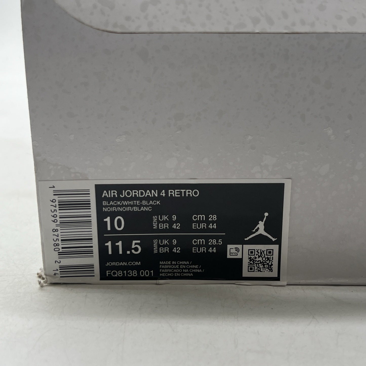 Size 10 - Air Jordan 4 Retro White Thunder (FQ8138-001)
