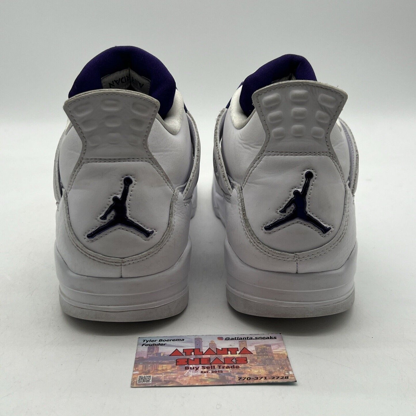 Size 13 - Jordan 4 Retro Mid Purple Metallic White Leather (CT8527-115)