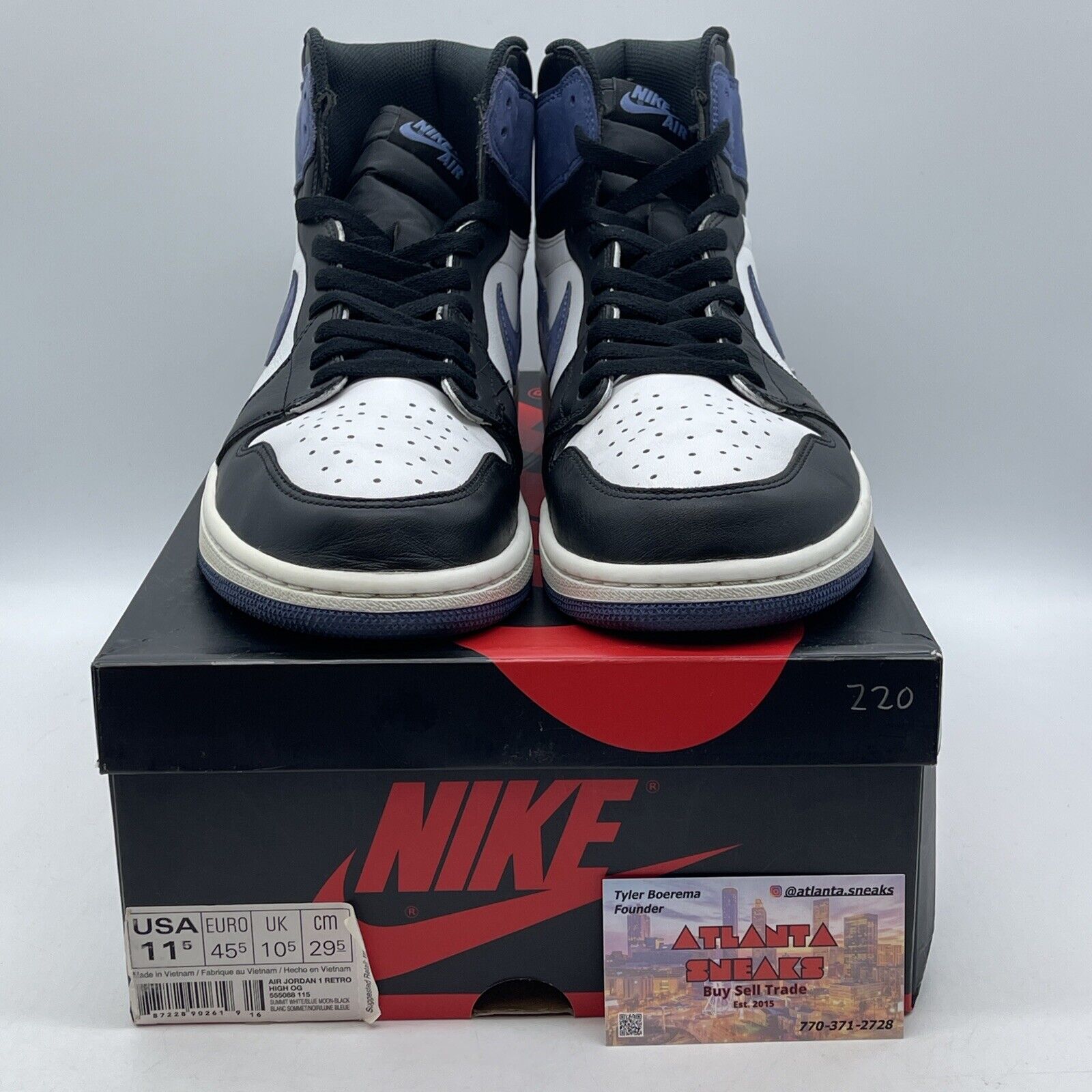 Size 11.5 - Air Jordan 1 High Best Hand in the Game - Blue Moon (555088-115)