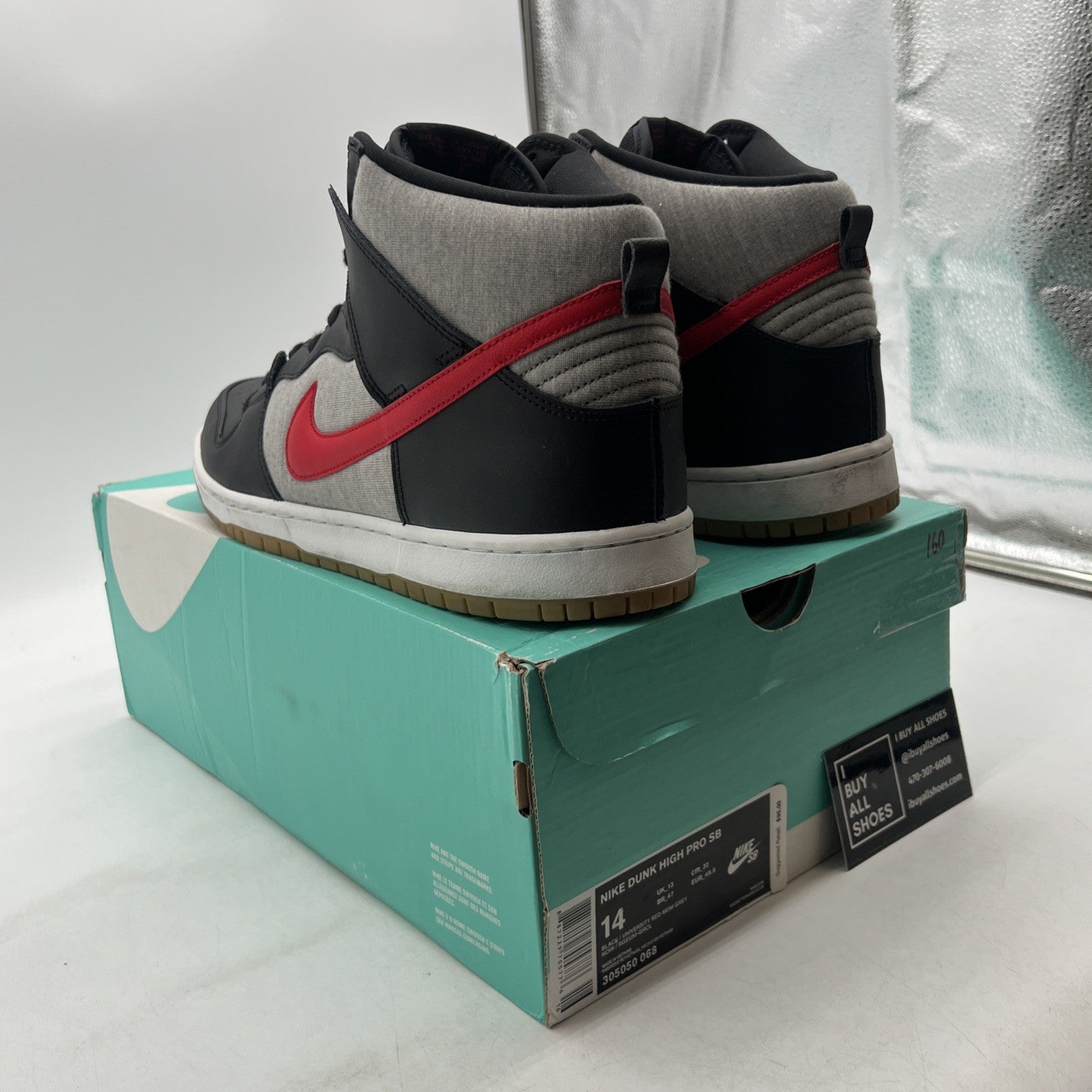 Size 14 - Nike Dunk Pro Sb High Black (305050-068)