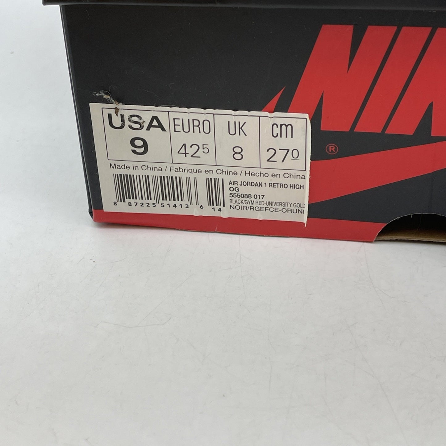 Size 9 - Air Jordan 1 Retro OG High Highlight Reel (555088-017)