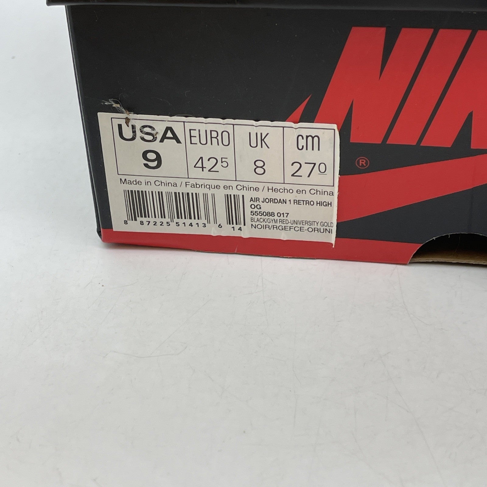 Size 9 - Air Jordan 1 Retro OG High Highlight Reel (555088-017)
