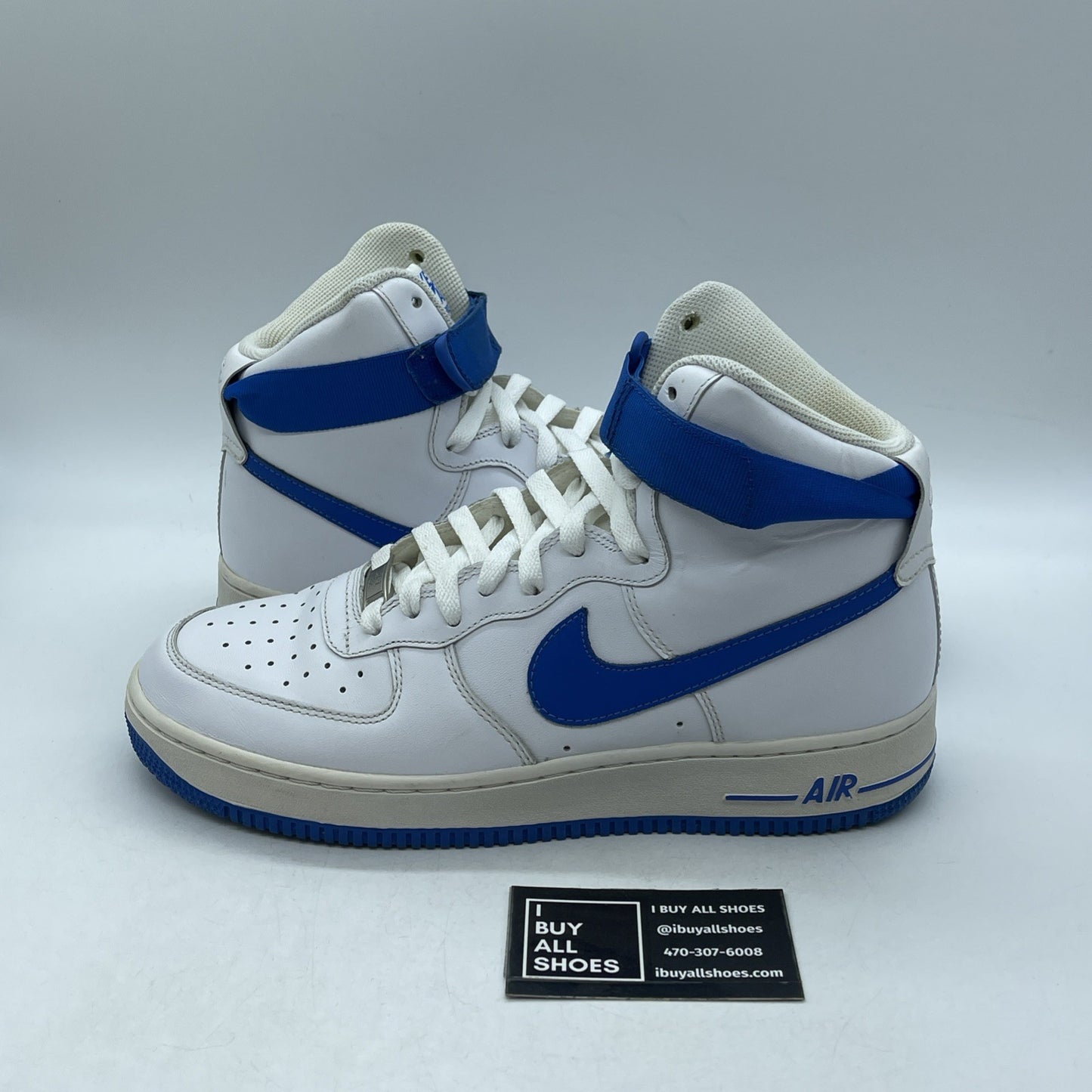 Size 9.5 - Nike Air Force 1 '07 High White Soar Blue (315121-110)