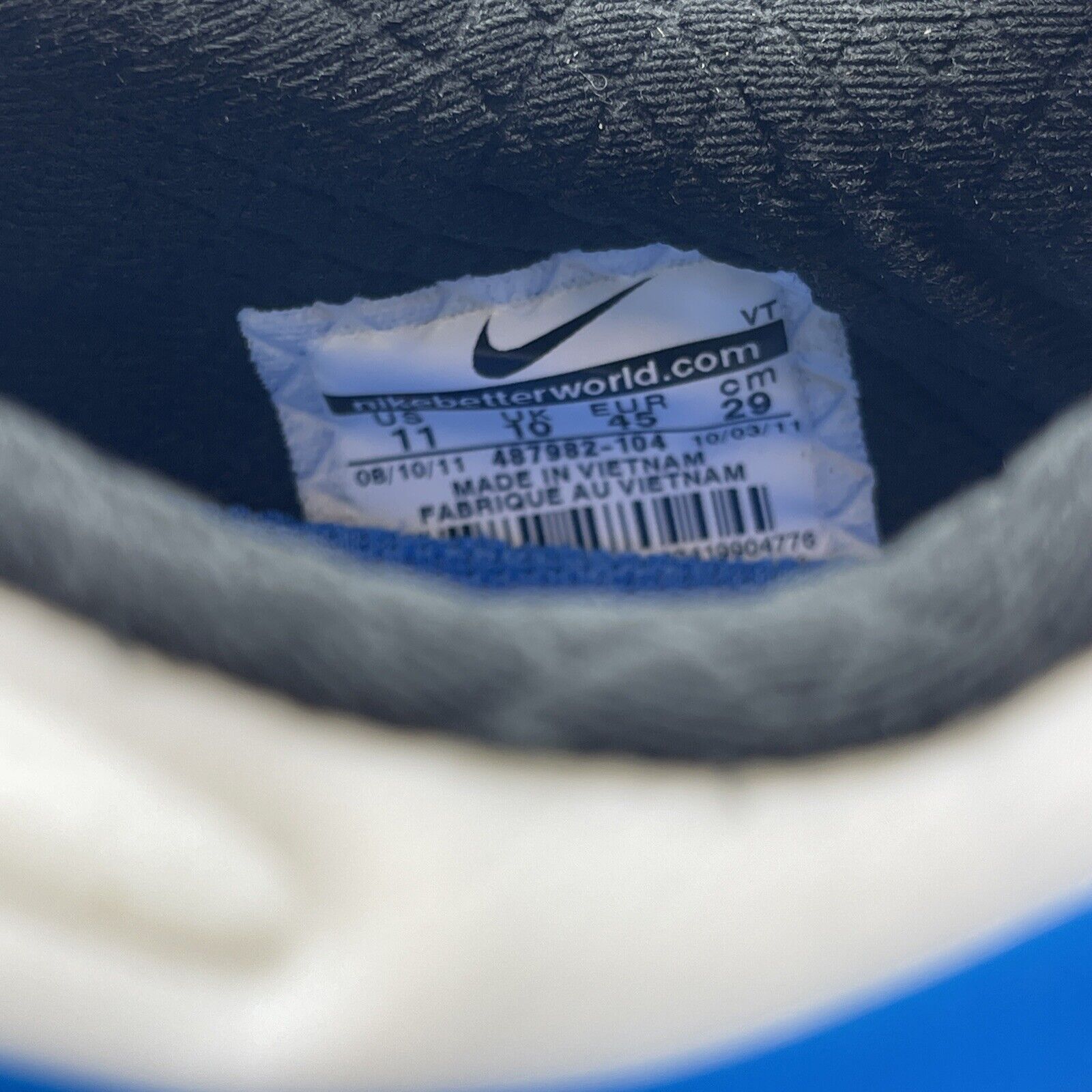 Size 11 - Nike Air Max+ 2012 White Blue Suede Leather (487982-104)