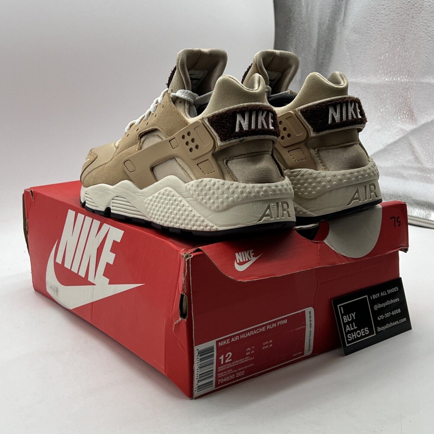 Size 12 - Nike Air Huarache Run Premium Desert (704830-202)