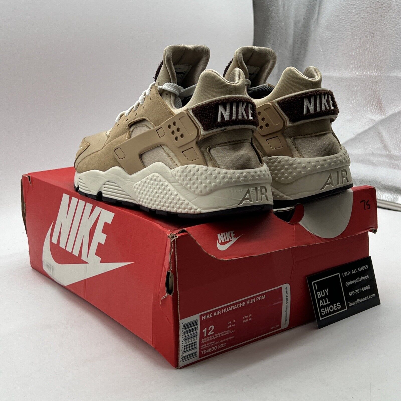 Size 12 - Nike Air Huarache Run Premium Desert (704830-202)